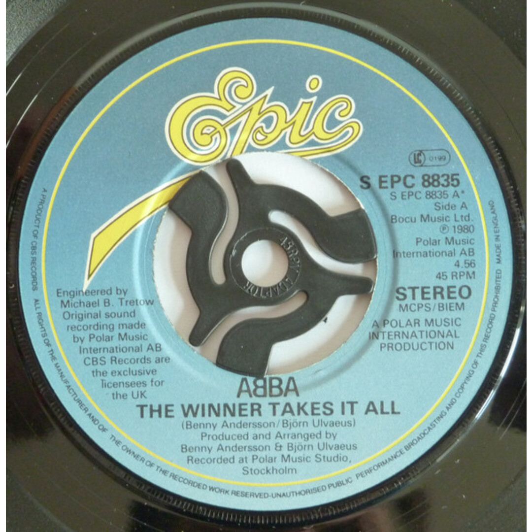 英7” ABBA The Winner Takes It All SEPC8835 Epic /00080 エンタメ/ホビーのエンタメ その他(その他)の商品写真