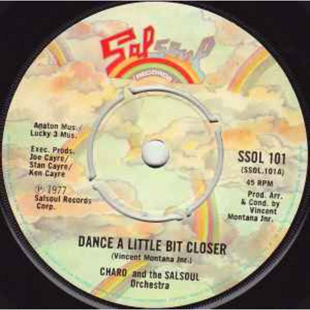 英7" Charo, Salsoul Orchestra Dance A Little Bit Closer / Cuchi-cuchi SSOL101 SALSOUL /00080 エンタメ/ホビーのエンタメ その他(その他)の商品写真