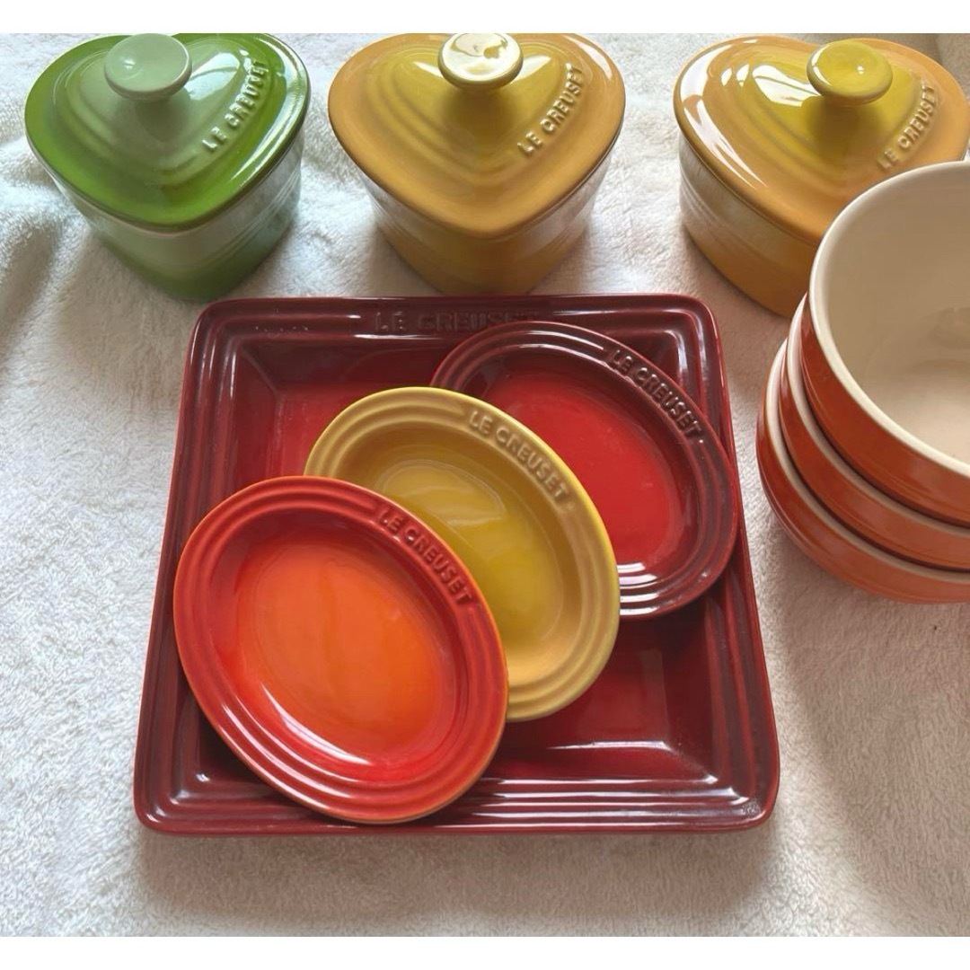 LE CREUSET - ルクルーゼ ル・クルーゼ 食器セット昭和レトロに LE CREUSET - ルクルーゼ ル・クルーゼ 食器セット昭和レトロに