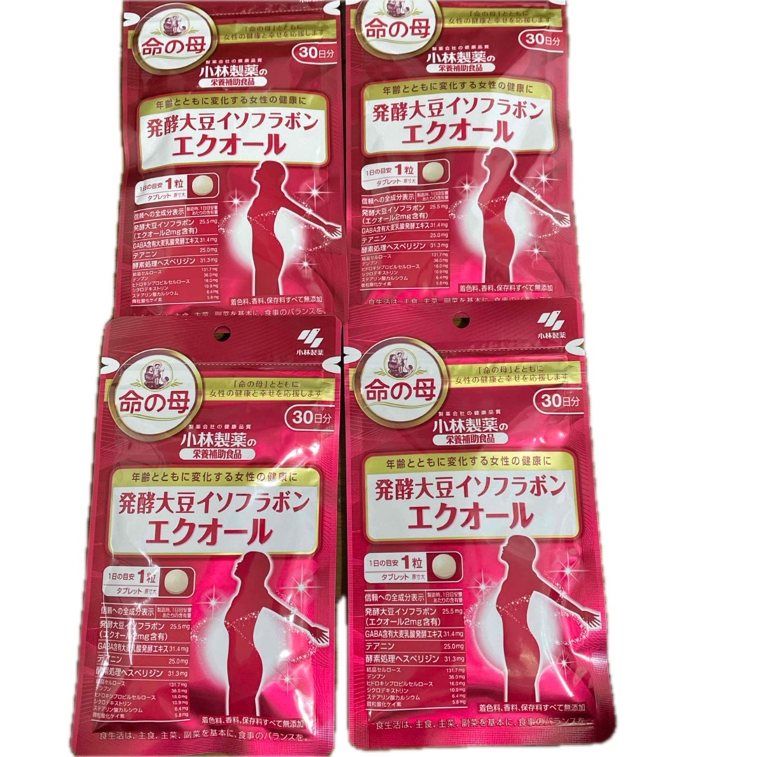 小林製薬 - 発酵大豆イソフラボン エクオール 30日分4袋 命の母