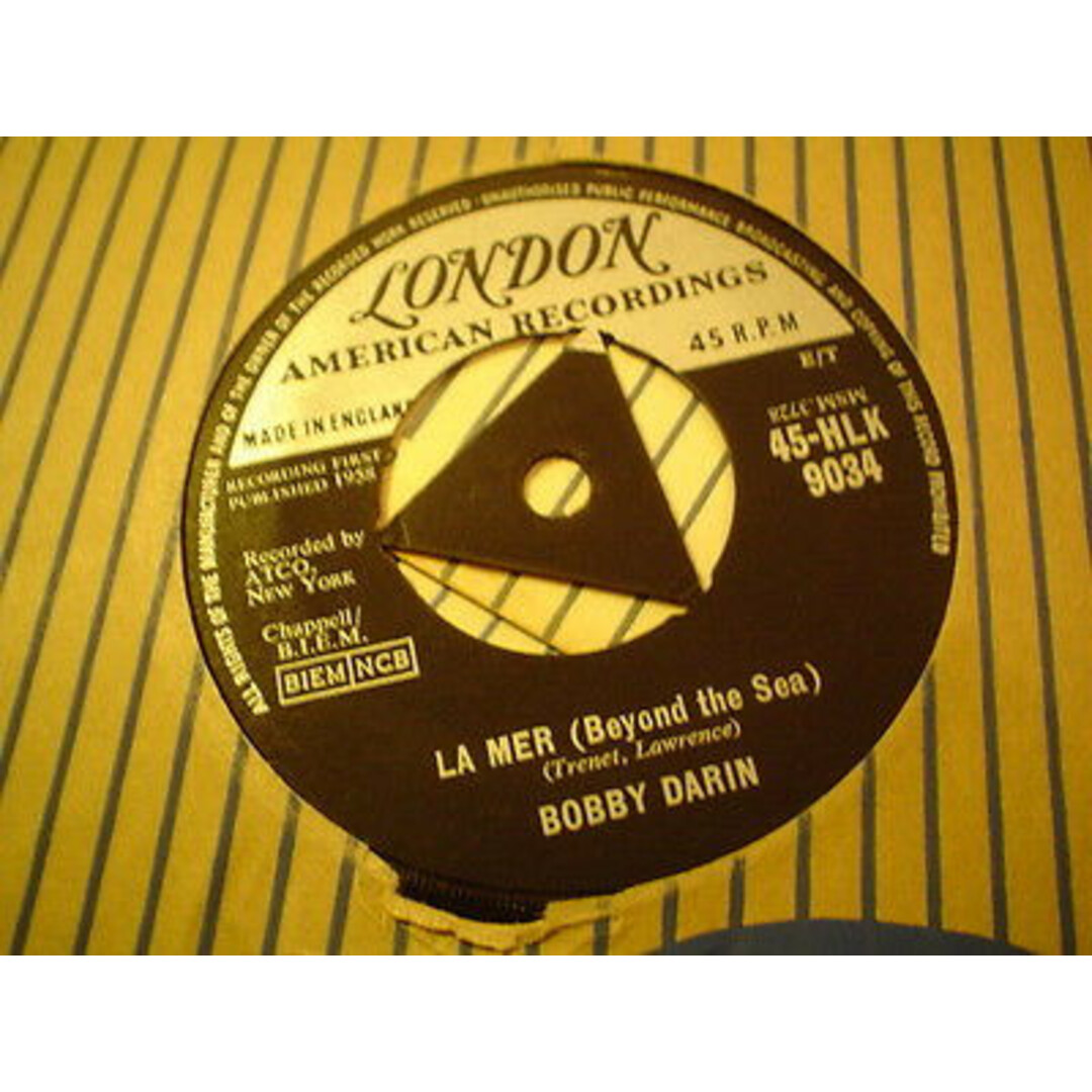 英7" Bobby Darin La Mer (Beyond The Sea) 45HLK9034 London Records, London American Recordings /00080 エンタメ/ホビーのエンタメ その他(その他)の商品写真