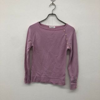 【a.v.v. MIKHEL KLEIN PARIS】アーヴェヴェ　ピンク系　42　長袖ニット　無地　シンプル　トップス(ニット/セーター)