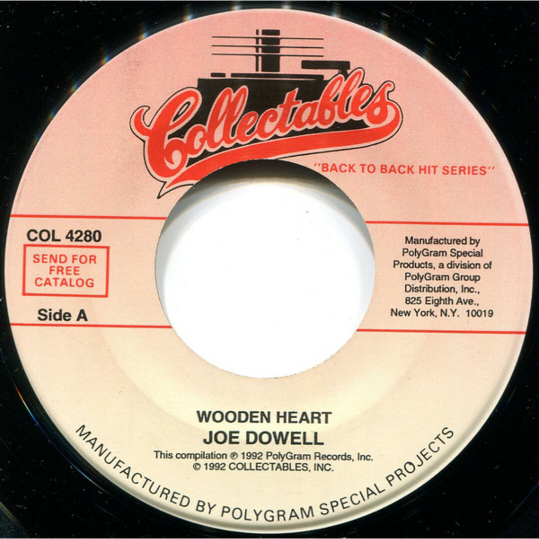 米7” Joe Dowell / The Four-Evers Wooden Heart / Be My Girl COL4280 Collectables /00080 エンタメ/ホビーのエンタメ その他(その他)の商品写真