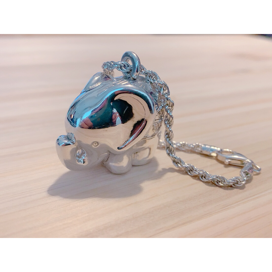 イタリアITS社製・純銀925S ″象さん“ キーホルダー : ヴィンテージ ハンドメイドのアクセサリー(キーホルダー/ストラップ)の商品写真
