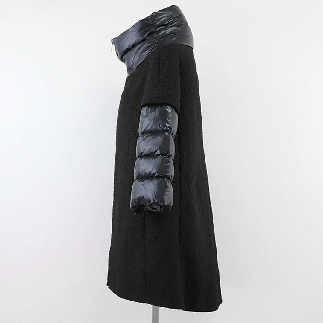 HERNO(ヘルノ)の【美品】Herno ヘルノ ダウンジャケット ドッキング コート デタッチャブルアーム 2WAY シグネチャー ロゴ ダブルジップ アウター レディース サイズ 40 ブラック ネイビー 黒 紺 イタリア製 P10251D12137 レディースのジャケット/アウター(ダウンジャケット)の商品写真