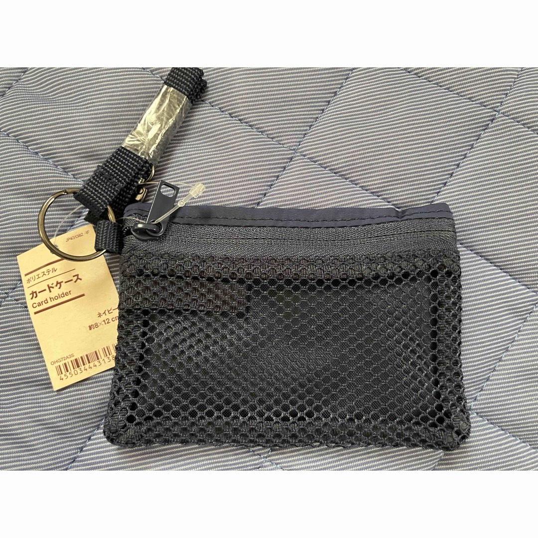 MUJI (無印良品)(ムジルシリョウヒン)の無印良品 ポリエステルカードケース ネイビー 約8×12cm インテリア/住まい/日用品の日用品/生活雑貨/旅行(日用品/生活雑貨)の商品写真