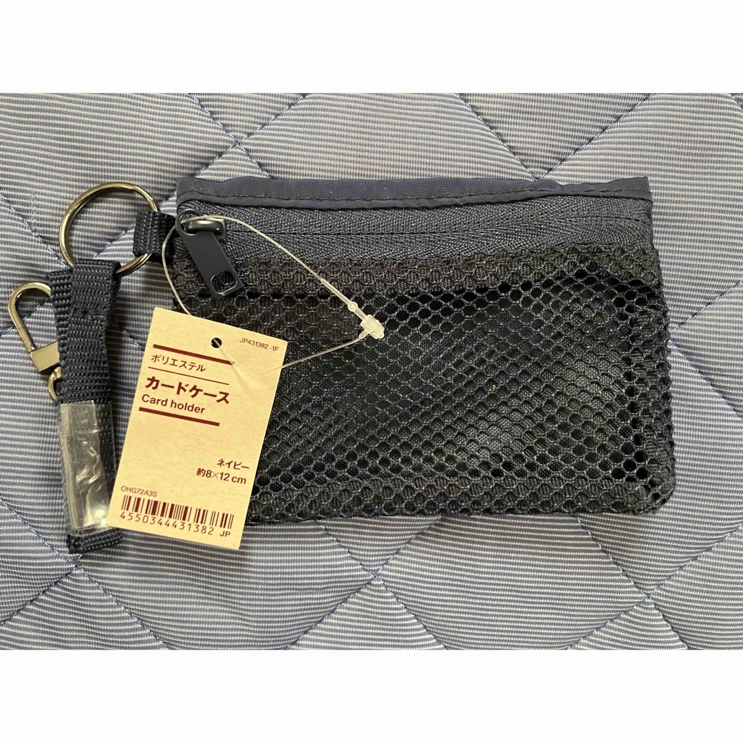 MUJI (無印良品)(ムジルシリョウヒン)の無印良品 ポリエステルカードケース ネイビー 約8×12cm インテリア/住まい/日用品の日用品/生活雑貨/旅行(日用品/生活雑貨)の商品写真