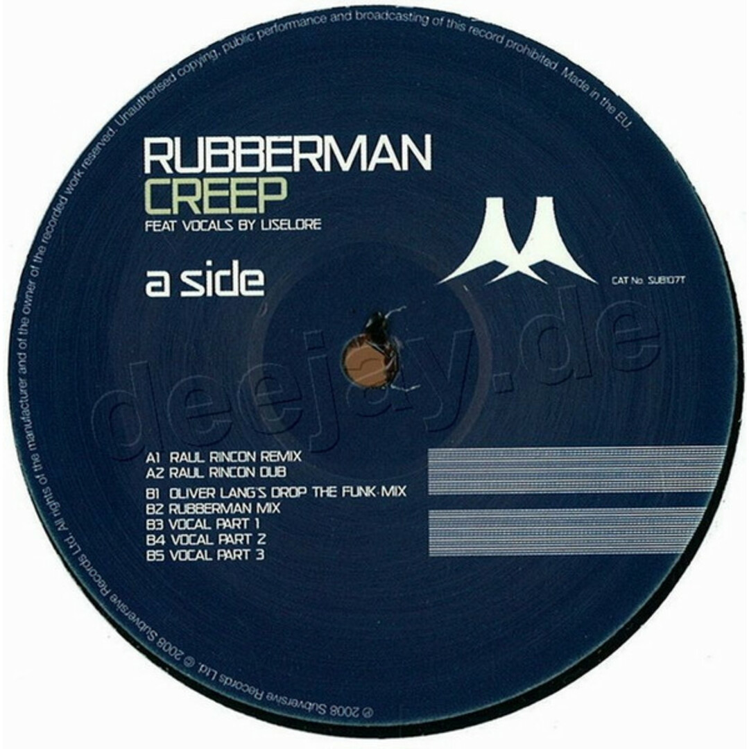 英12” Rubberman Creep SUB107T Subversive /00250 エンタメ/ホビーのエンタメ その他(その他)の商品写真