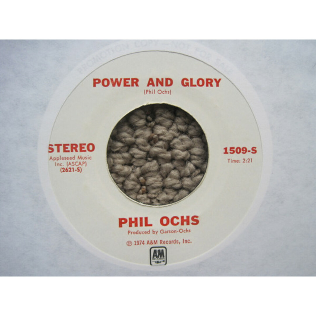 米7” Phil Ochs Power And Glory 1509S A&M Records /00080 エンタメ/ホビーのエンタメ その他(その他)の商品写真