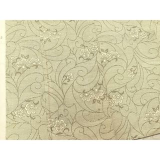 平和屋着物■上質な紬　花唐草文　正絹　逸品　BAAS5378bs(着物)