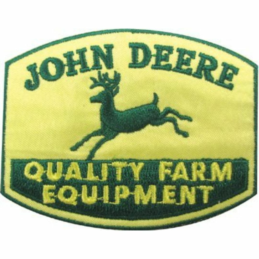 【在庫セール】アイロンワッペン【JohnDeere】 ジョンディアー ロゴワッペ ハンドメイドの素材/材料(その他)の商品写真