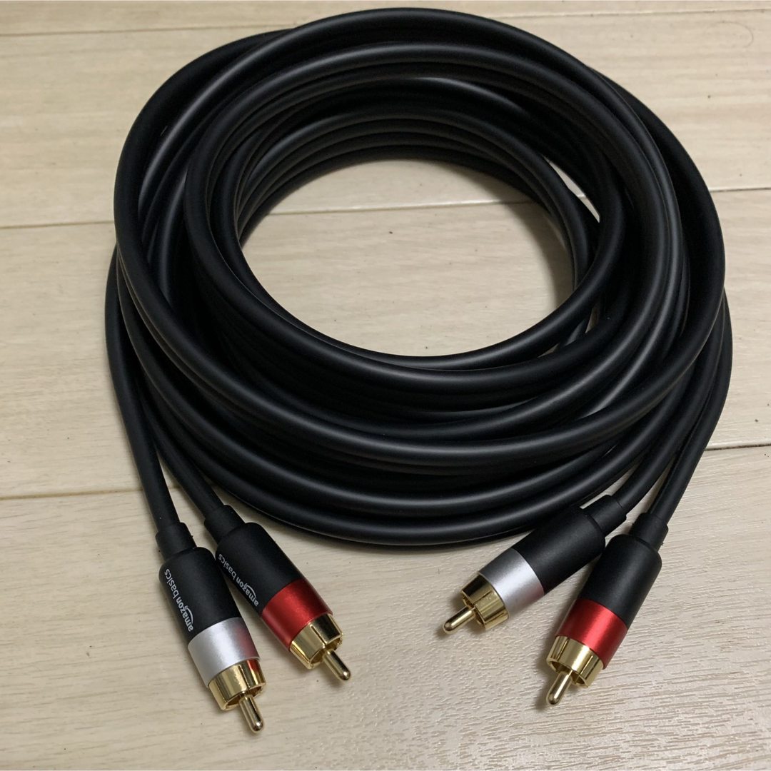 Amazon(アマゾン)のRCAオーディオケーブル 4.6m(2RCAオス - 2RCAオス) スマホ/家電/カメラのオーディオ機器(その他)の商品写真
