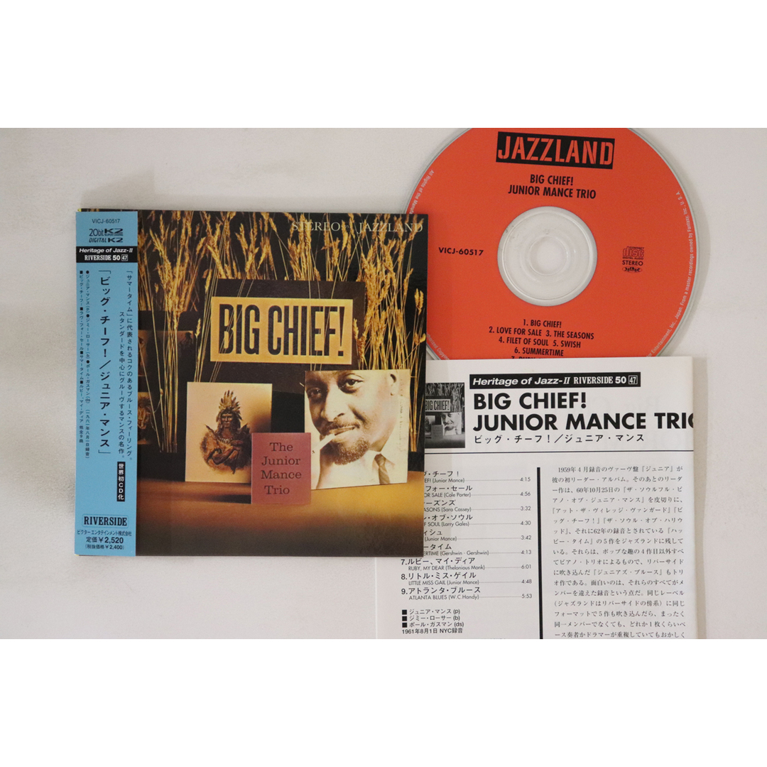 CD Junior Mance Trio Big Chief ! VICJ60517 Riverside Records 紙ジャケ /00110 エンタメ/ホビーのCD(ジャズ)の商品写真