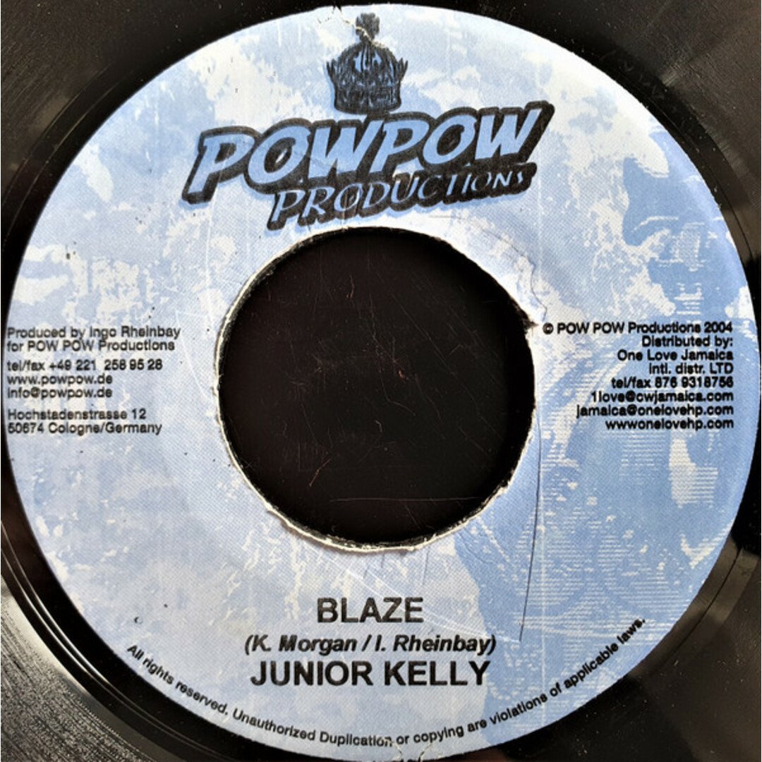 独7” Junior Kelly Blaze NONE Pow Pow Productions /00080 エンタメ/ホビーのエンタメ その他(その他)の商品写真