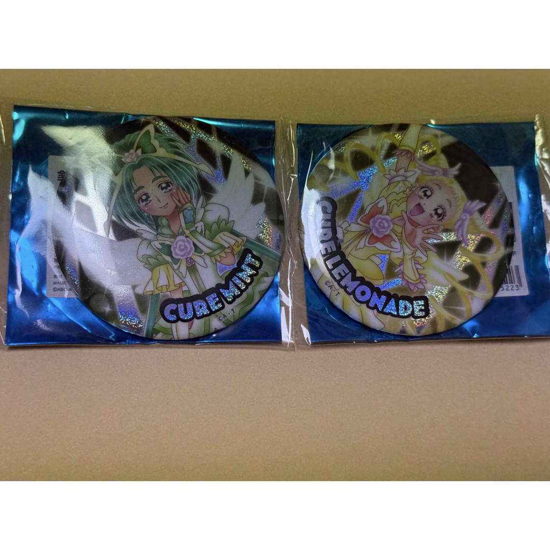 キュアミント キュアレモネード ホログラム 缶バッジ プリキュアライブ エンタメ/ホビーのおもちゃ/ぬいぐるみ(キャラクターグッズ)の商品写真
