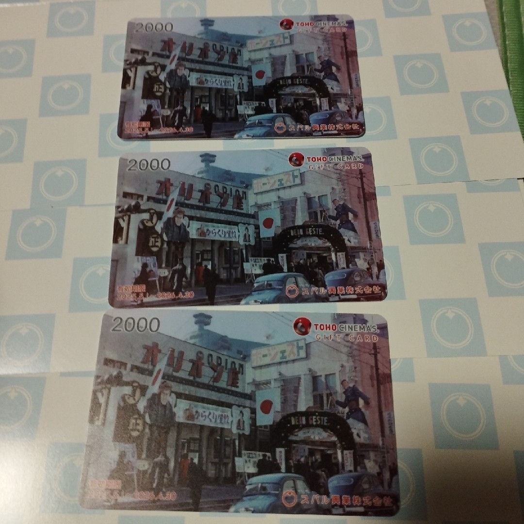スバル興業 株主優待券 TOHOシネマズギフトカード6,000円分 チケットの映画(その他)の商品写真