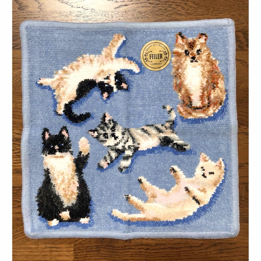 FEILER(フェイラー)のフェイラー　ハンカチ　ねこ　猫 レディースのファッション小物(ハンカチ)の商品写真