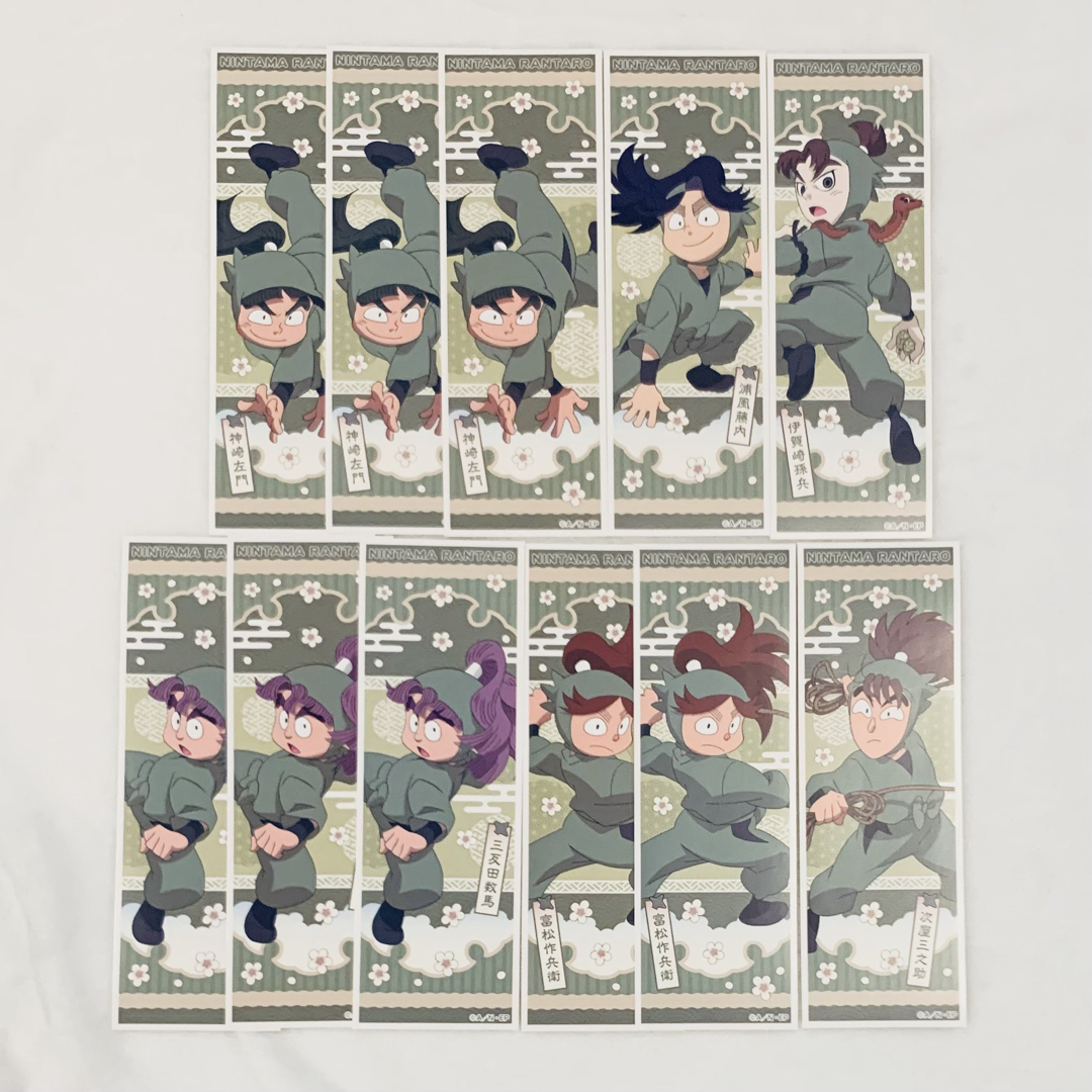 忍たま乱太郎 ロングステッカー 三年生 セット エンタメ/ホビーのおもちゃ/ぬいぐるみ(キャラクターグッズ)の商品写真