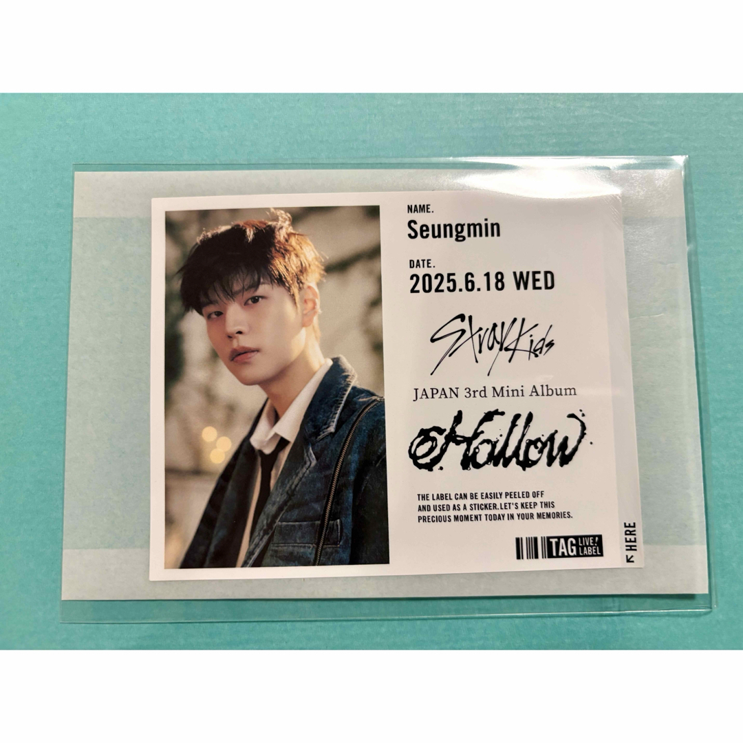 Stray Kids(ストレイキッズ)のstray kids ラベル缶ステッカー スンミン エンタメ/ホビーのタレントグッズ(アイドルグッズ)の商品写真