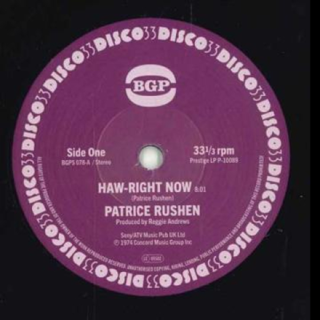 ジャマイカ7” Patrice Rushen Haw-right Now / Kickin Back BGPS078 BGP UK /00048 エンタメ/ホビーのエンタメ その他(その他)の商品写真