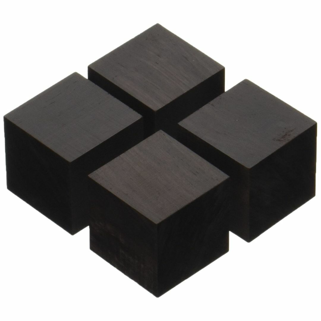 【パターン名:単品】山本音響工芸 キューブベースアフリカ黒檀材(4個1組) イン スマホ/家電/カメラのオーディオ機器(その他)の商品写真
