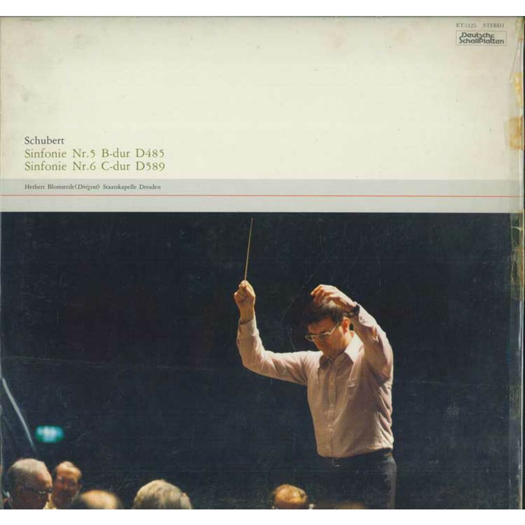 LP Herbert Blomstedt, Staatskapel シューベルト : 交響曲第5番, 交響曲第6番 ET5125PROMO DEUTSCHE SCHALLPLATT プロモ /00260 エンタメ/ホビーのエンタメ その他(その他)の商品写真