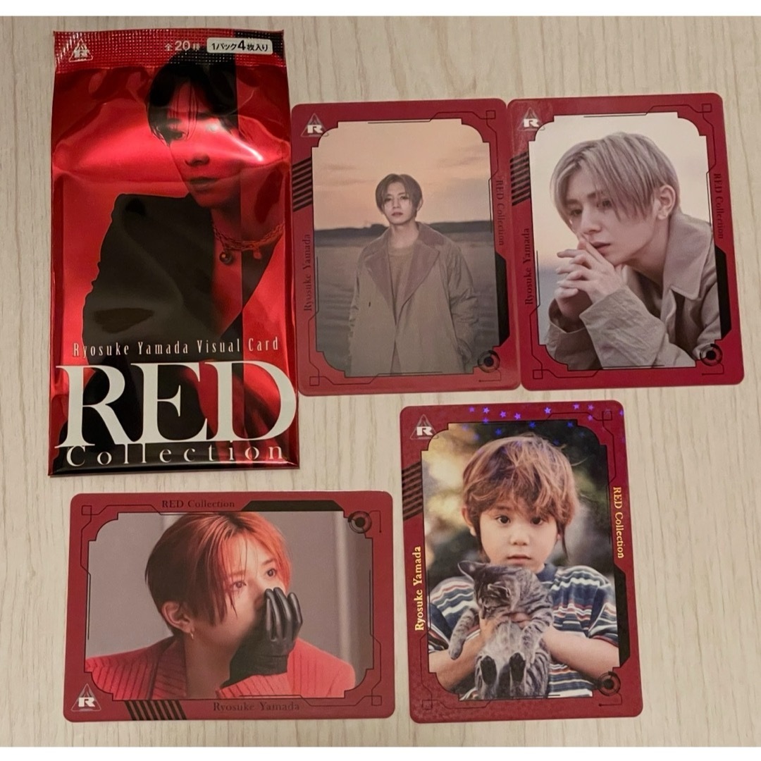 Hey! Say! JUMP(ヘイセイジャンプ)のビジュアルカードセット② 山田涼介 RED エンタメ/ホビーのタレントグッズ(アイドルグッズ)の商品写真