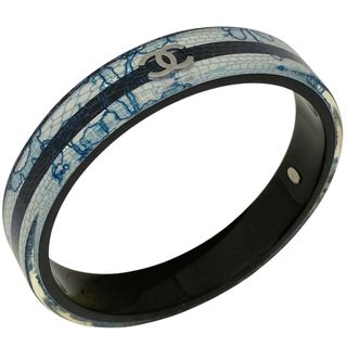 【送料無料ライン/39ショップ】 CHANEL - シャネル ココマーク バングル プラスチック 【中古 バングル