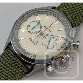 中華ミリタリー【アクリル風防/新品】1963パイロット クロノグラフ パンダ ⑥(腕時計(アナログ))