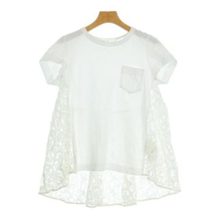 サカイラック(sacai luck)のsacai luck Tシャツ・カットソー 2(M位) 白(レース) 【古着】【中古】(カットソー(半袖/袖なし))