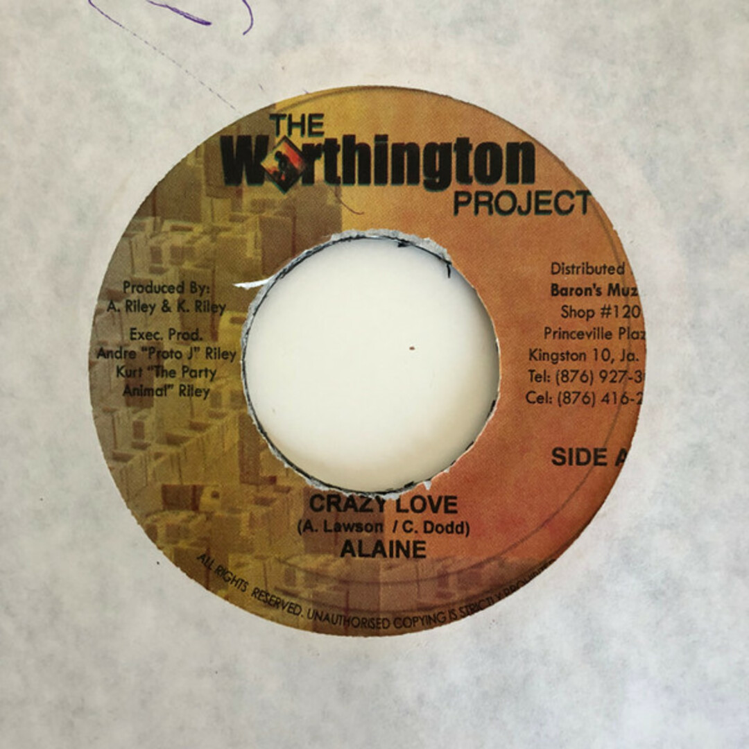 ジャマイカ7” Alaine Crazy Love NONE The Worthington Proj /00080 エンタメ/ホビーのエンタメ その他(その他)の商品写真