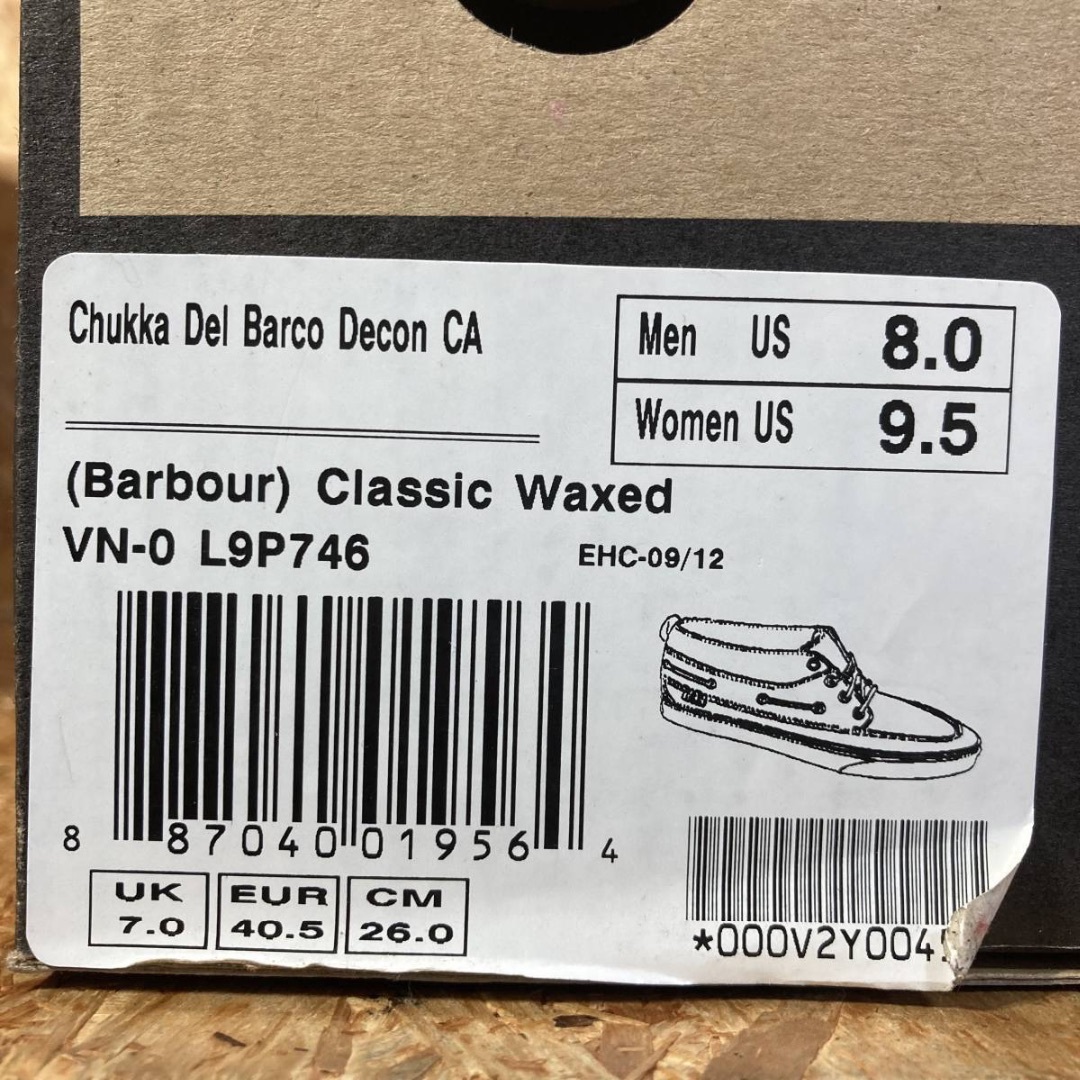 VANS(ヴァンズ)のBarbour vans Chukka Waxed US8 26cm メンズの靴/シューズ(スニーカー)の商品写真