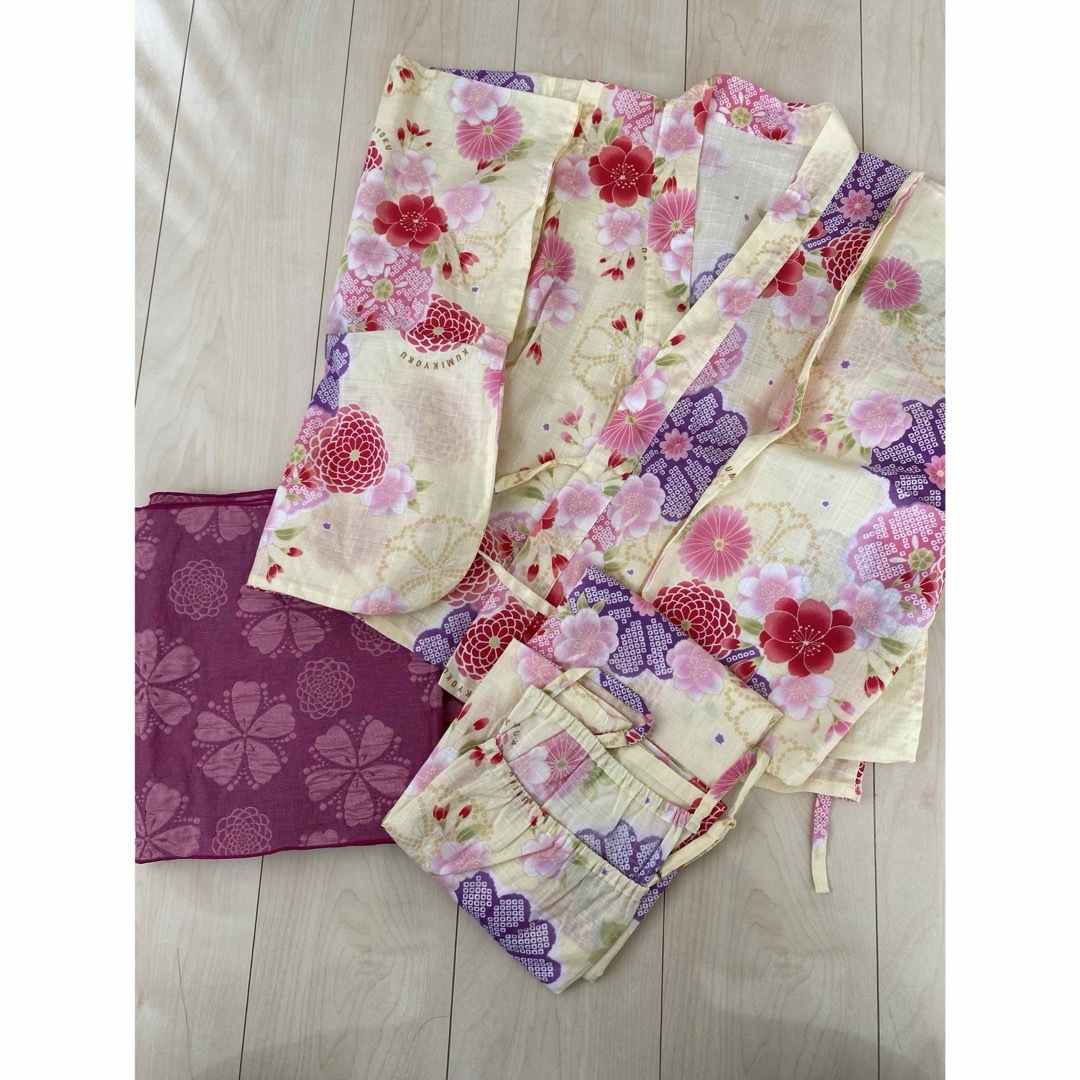 kumikyoku(組曲)(クミキョク)の本日限定SALE❤️美品 組曲キッズ 浴衣 L キッズ/ベビー/マタニティのキッズ服女の子用(90cm~)(甚平/浴衣)の商品写真