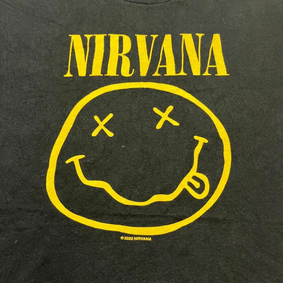【1110】NIRVANAニルヴァーナバンドTシャツ半袖黒ブラックMサイズ メンズのトップス(Tシャツ/カットソー(半袖/袖なし))の商品写真