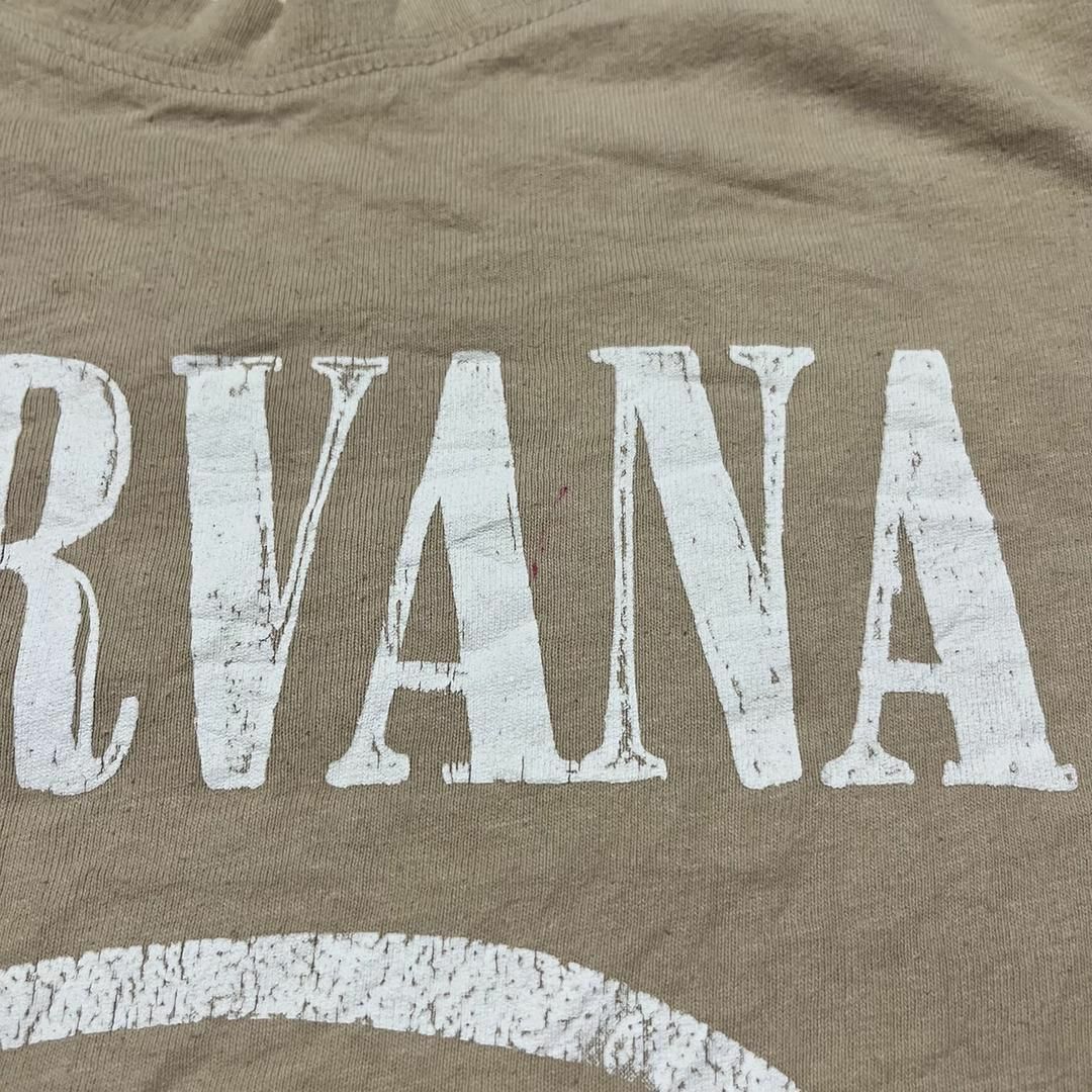 【1111】NIRVANAニルヴァーナバンドTシャツ半袖ベージュSサイズ メンズのトップス(Tシャツ/カットソー(半袖/袖なし))の商品写真