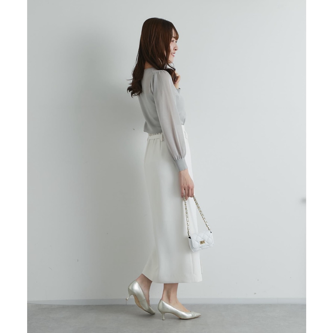 La boutique BonBon(ラブティックボンボン)のLa boutique BonBon シアービスチェ風切り替えニット レディースのトップス(ニット/セーター)の商品写真