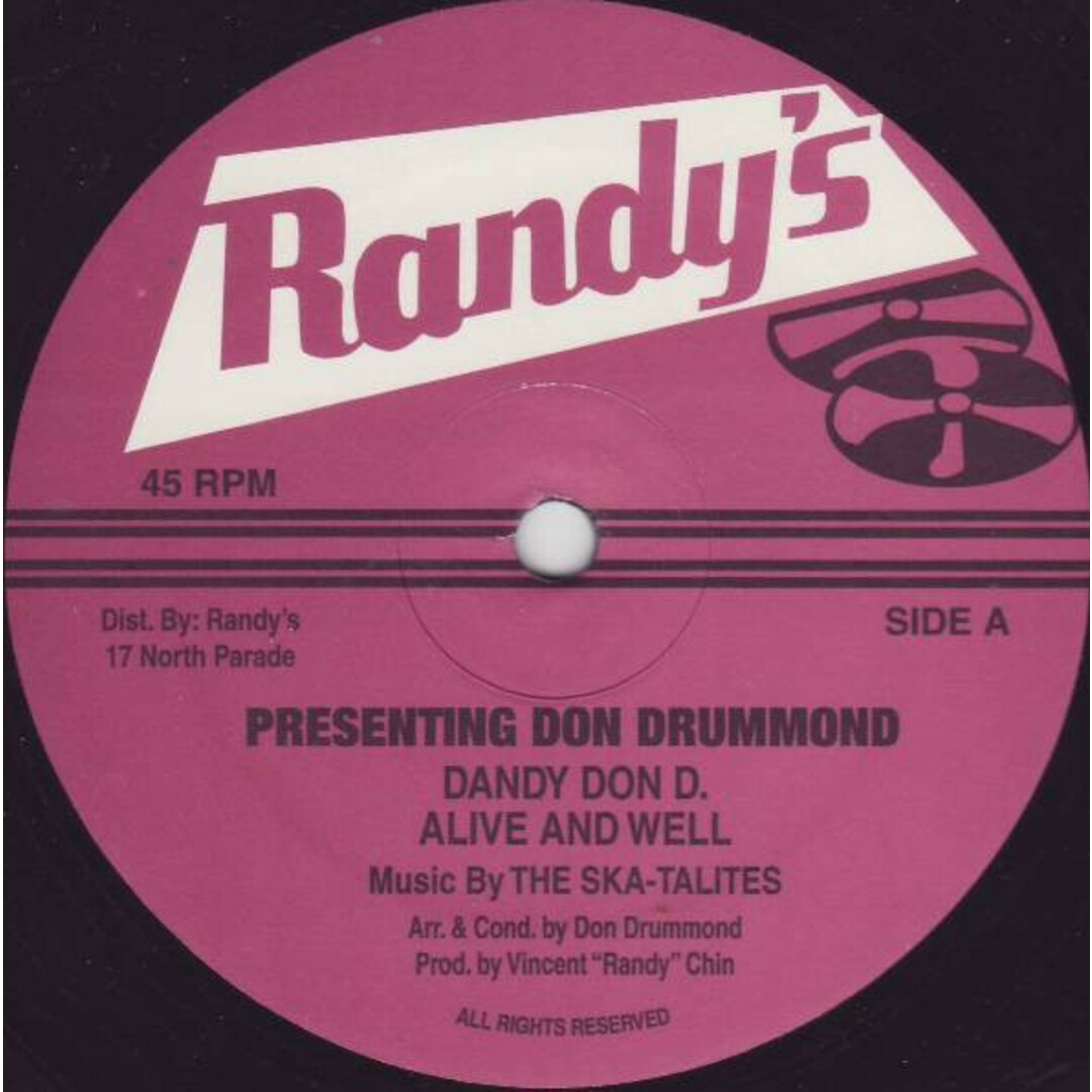 10” Don Drummond, The Ska-talites Presenting Don Drummond NONE RANDYS /00200 エンタメ/ホビーのエンタメ その他(その他)の商品写真