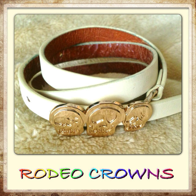 RODEO CROWNS(ロデオクラウンズ)のロデオ スカルバックルベルト レディースのファッション小物(ベルト)の商品写真