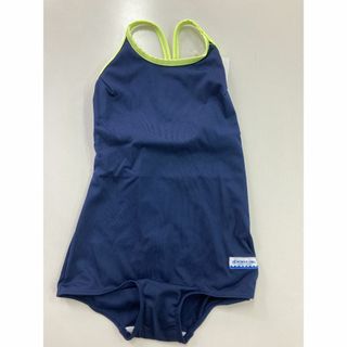 スイミングスーツ　女子水着　紺イエロー　130サイズ(水着)