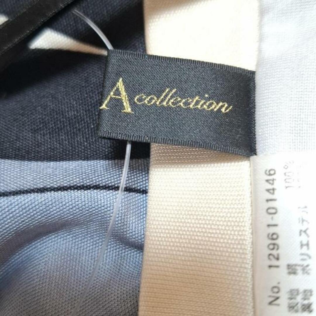 DAMAcollection(ダーマコレクション) ロングスカート サイズ67-93 レディース - アイボリー×黒×ライトブルー ウエストゴム レディースのスカート(ロングスカート)の商品写真