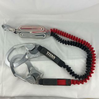 TITAN EXJ ダブルランヤード  フルハーネス型 ブラック×レッド 第一種(その他)