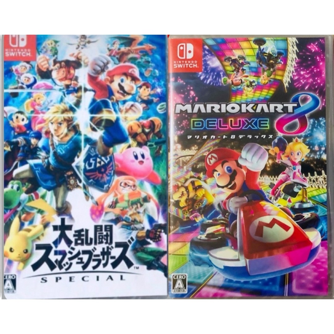 Nintendo Switch(ニンテンドースイッチ)の大乱闘スマッシュブラザーズ、マリオカート エンタメ/ホビーのゲームソフト/ゲーム機本体(家庭用ゲームソフト)の商品写真
