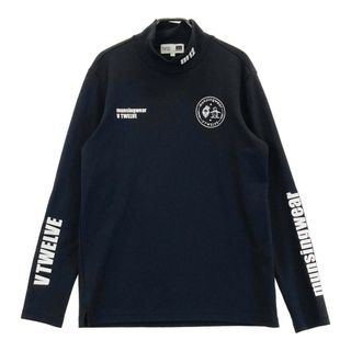 サイズ：L MUNSING WEAR マンシングウェア ×V12 MEMSJB02XG ハイネック 長袖Tシャツ  ブラック系 [240101435780] ゴルフウェア メンズ ストスト(ウエア)