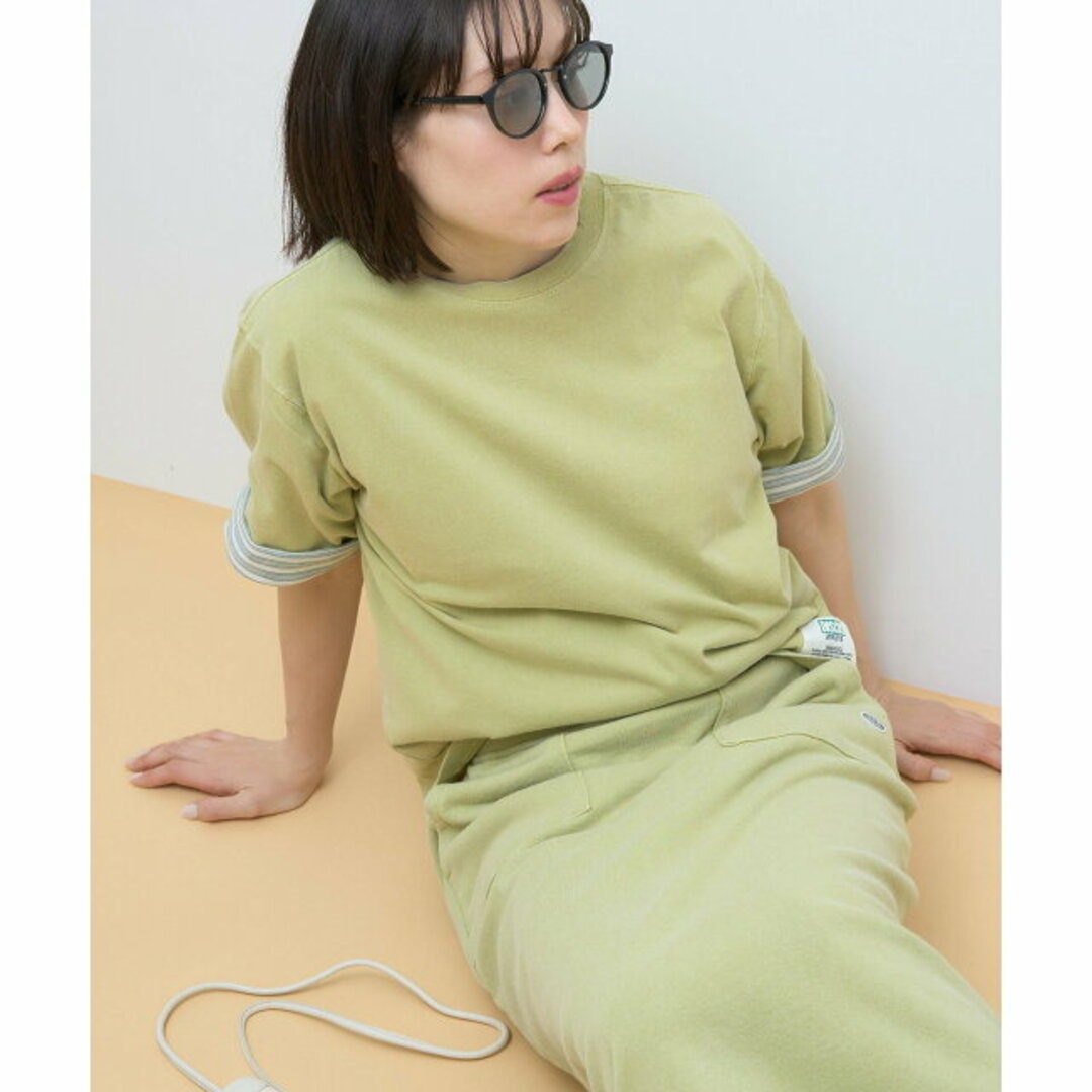 AMERICAN HOLIC(アメリカンホリック)の【ピスタチオ】DISCUS パウダーブリーチ加工Tシャツ レディースのトップス(カットソー(長袖/七分))の商品写真