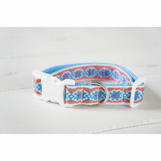 【SALE】２ｃｍ幅22.5~33cm小型犬★カラフル★首輪(リード/首輪)