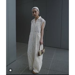 アメリヴィンテージ(Ameri VINTAGE)のameri アメリSHEER JACQUARD TAILORED ROMPERS(オールインワン)