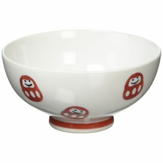 【在庫処分】波佐見焼 天龍製陶所 だるま 飯碗 お茶碗 (赤) 電子レンジ可 日(食器)