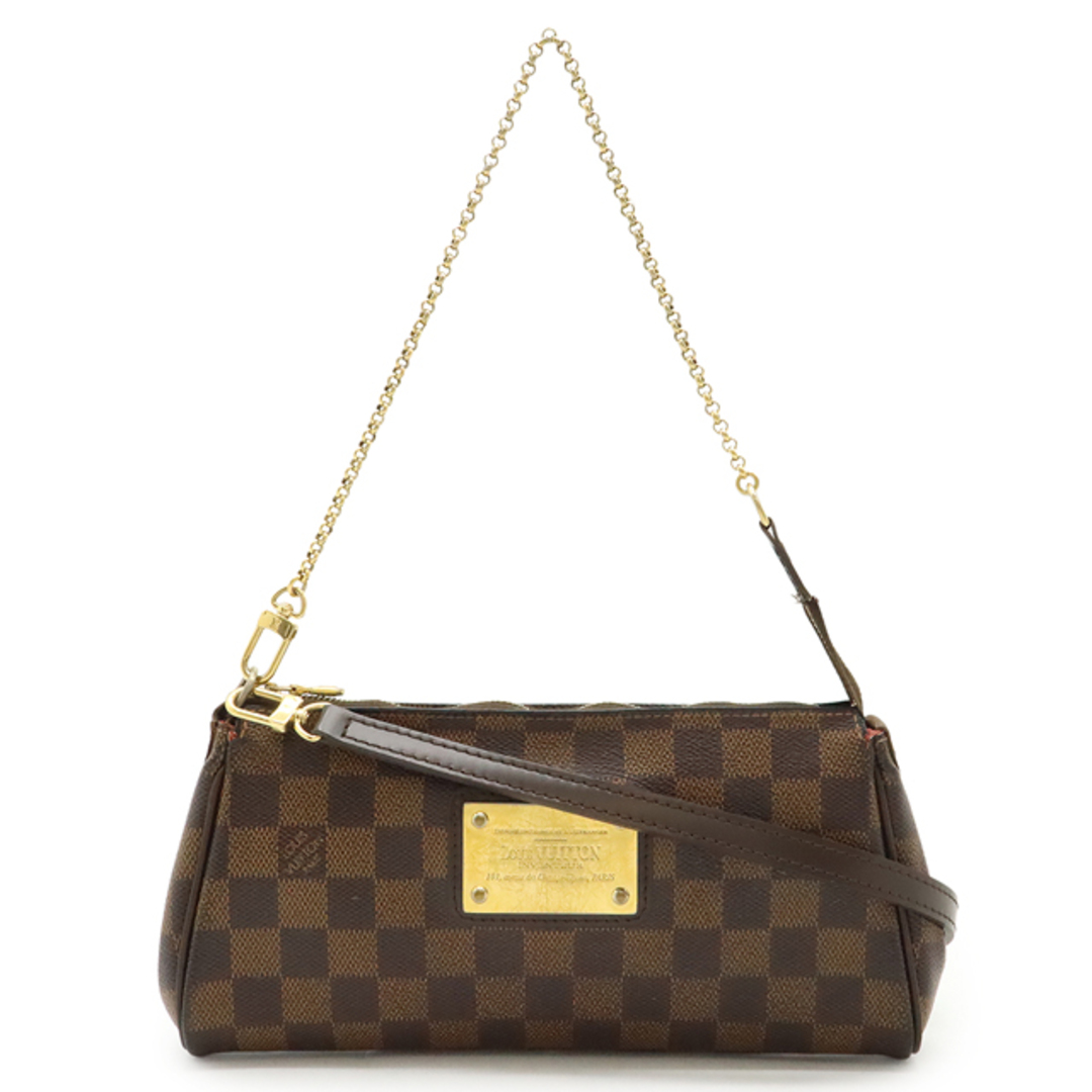 LOUIS VUITTON - LOUIS VUITTON ルイ ヴィトン ダミエ エヴァ アクセサリーポーチ クラッチバッグ チェーン ショルダーバッグ ワンショルダー 2WAY N55213