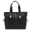PRADA プラダ トライアングルロゴ トートバッグ ラージトート ショルダーバッグ ナイロン NERO ブラック シルバー金具 国内ブティック購入品 2VG042