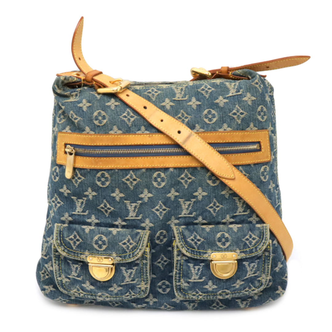 LOUIS VUITTON - LOUIS VUITTON ルイ ヴィトン モノグラムデニム バギーGM ショルダーバッグ 斜め掛け　ロングショルダーストラップ ブルー 青 M95048